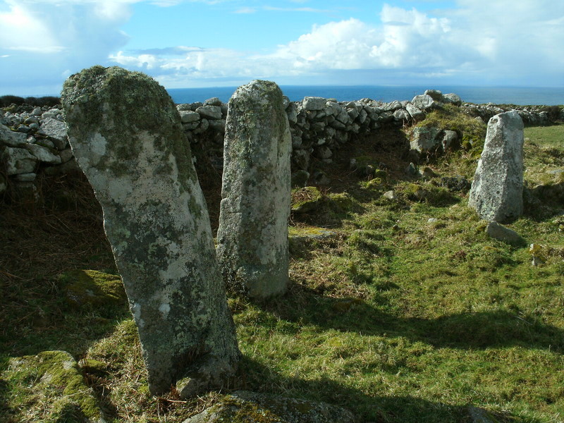 Massive 7foot+ gateposts at a hut, Bosigran Settlement (SW 423 371).