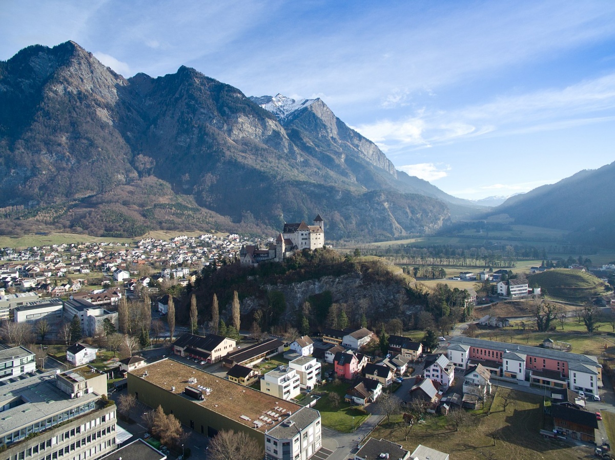 The archaeological site on Gutenberg hill is situated in Balzers (Liechtenstein). Gutenberg is a 70 m high rock outcop. Because of the topological advantage of the hill, the site was continuously inhabitated since the Neolithic, as shown by finds from the Rössen Culture (ca. 3000 BC). Today, the Medieval Gutenberg Castle can still be visited at the site. 

Luftbilderschweiz [CC BY-SA 4.0], via 