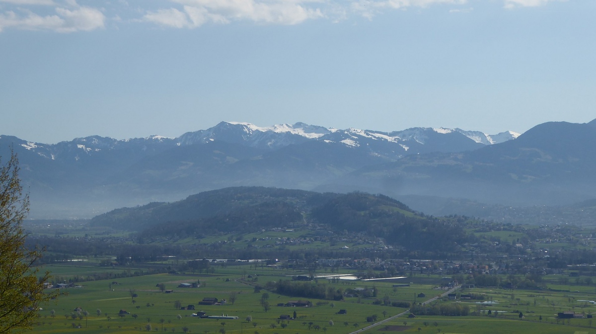 The archaeological site Borscht is situated on Eschnerberg hill in Schellenberg (Liechtenstein). Because of the topological advantage of the hill plateau, it was used for settlements in the Neolithic, the Bronze Age and the Iron Age.

View from the West towards the Eschnerberg. The Alps are shown in the background.

Plutowiki [CC0], via Wikimedia Commons