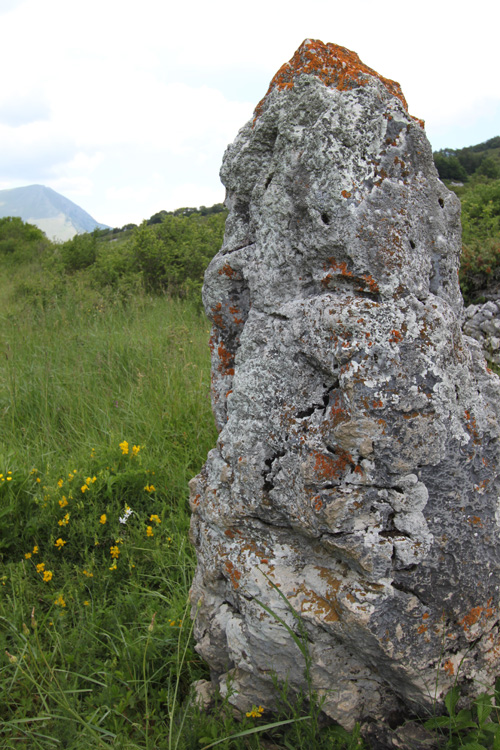 A view standing next to the stone.