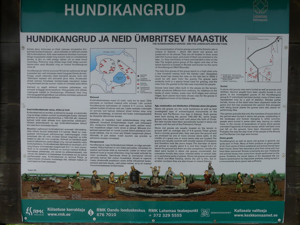 General information board on site of Hundikangrud #5 (the easiest to find and reach), placed at the small parking place, which is even visible on Street view !  Photo : SEP.2017.