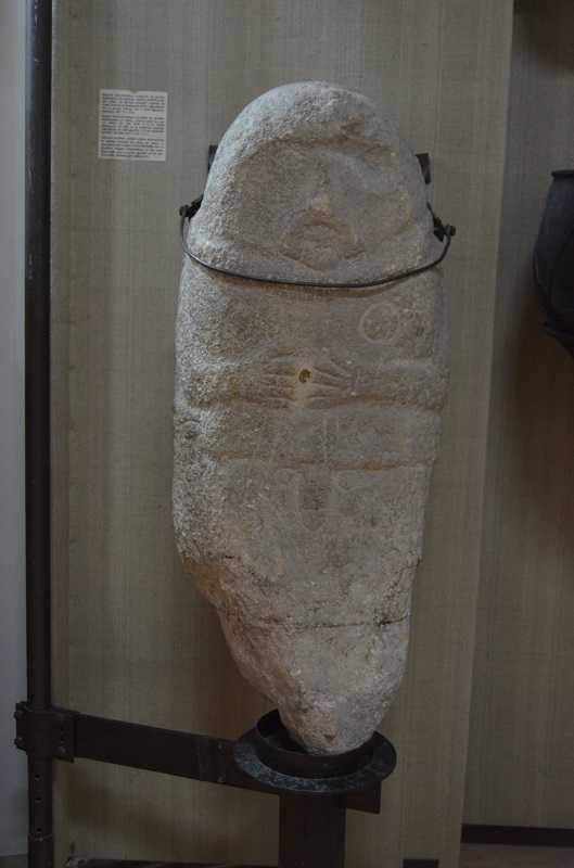 Sculpted neolithic idol displayed in the Constanta museum,

