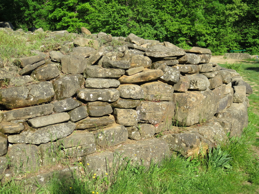 The reconstructed retaining wall.  May 2016

