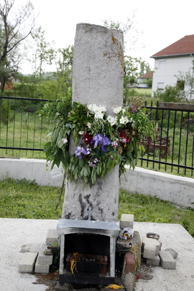 Figure 2: the original two-roomed shrine has been taken down and the sacred stone is located in an open space. 

Photo credit: Ljucho Ilievski

Site in  Macedonia (Fyrom)

