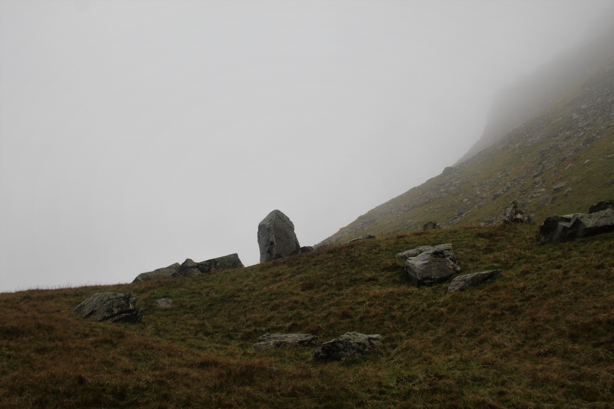 Approaching the Kirkstone in dire weather conditions, midday Halloween 2021