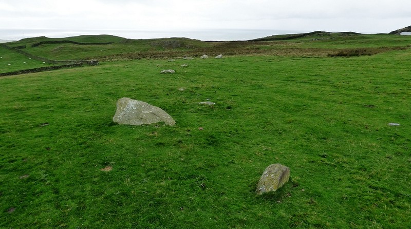 View from the north eastern end of the row looking south west (Scale 1m).