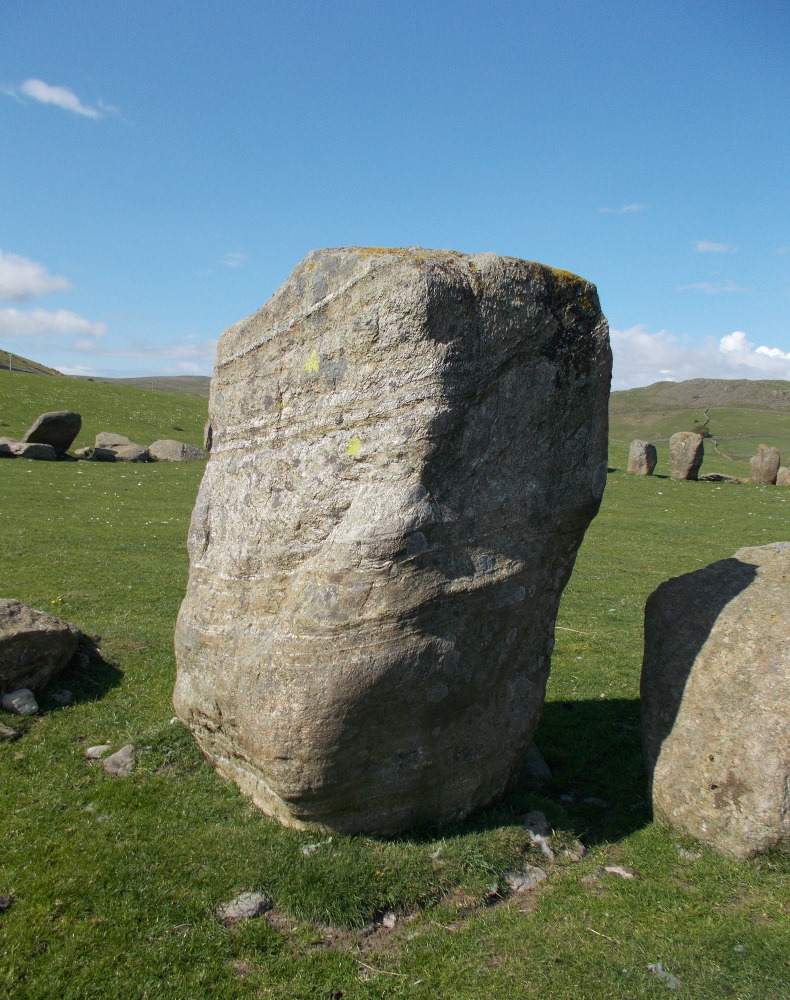 This large block is stone 30 at the South of Swinside circle.  It was one of the focal points in a dowse I did there on 19th June 2002, the evening I met Jack Morris Eyton.  It was the link with moves 17 and 18 in this plan.