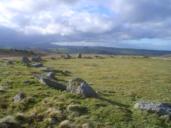 Site in  Cumbria, The Cockpit, Grid Reference NY483222.
 The Cockpit. Visible in the view are Carrock Fell hill fort, Dunmallard Hill and Maiden Castle.

