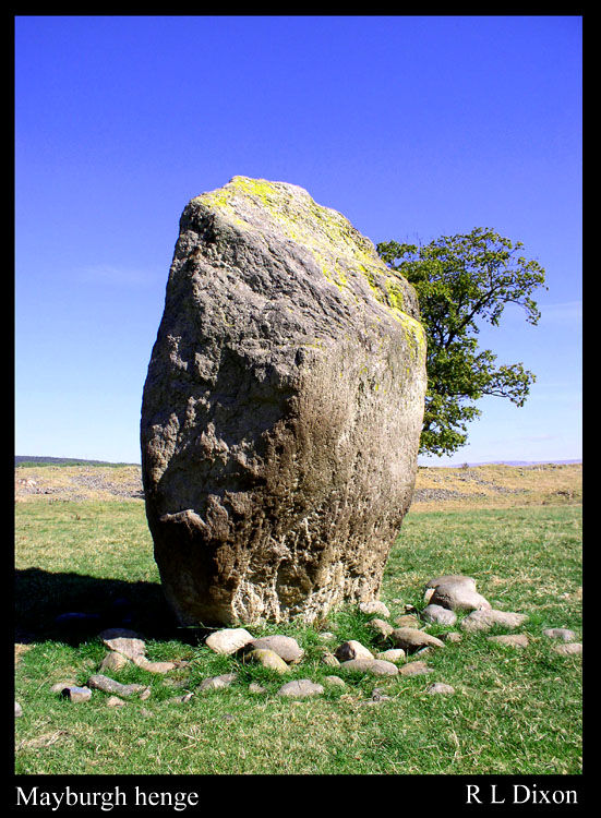 remaining stone in centre of henge