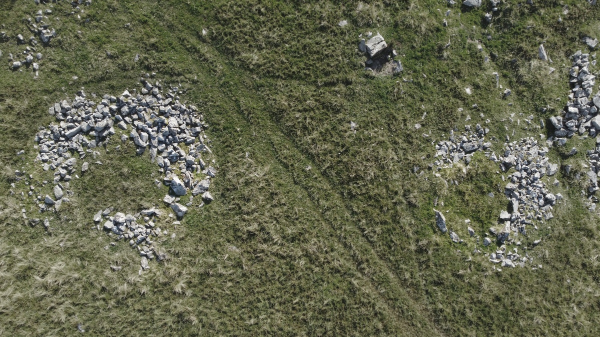 Two Ring Cairns on Kinniside Common, Cumbria.