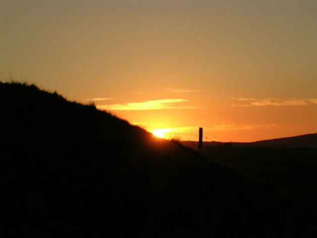 Sunset from Maiden Castle, Sunday 26th October 2003.