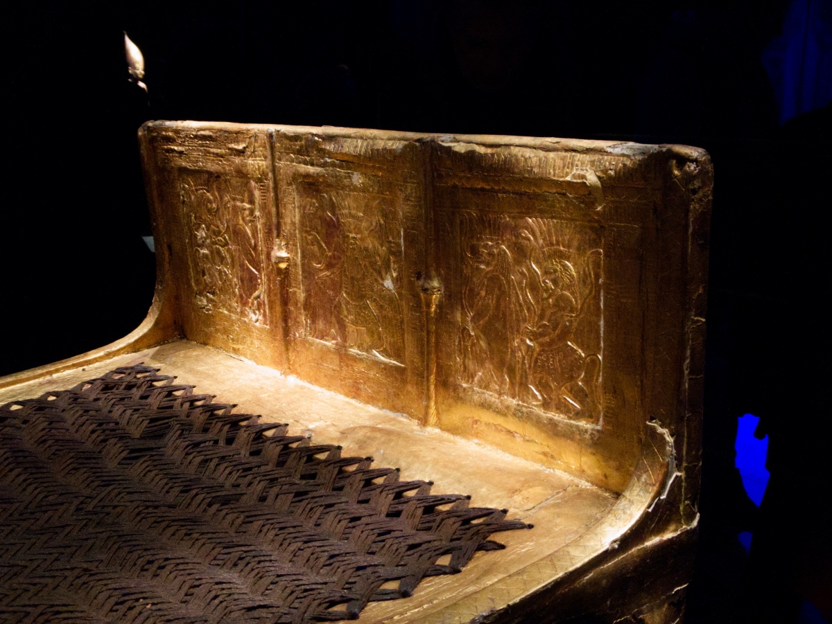 Gilded Wooden Bed, detail.
