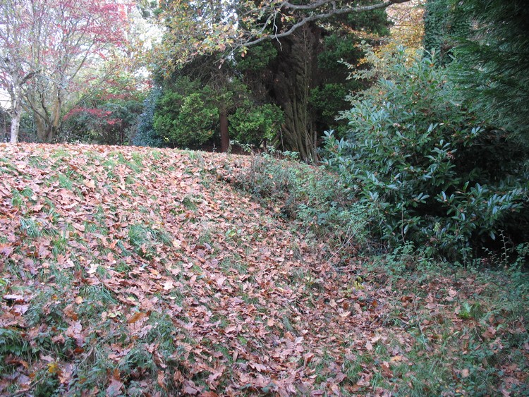 Southern part of the rampart located behind the houses (photo taken on November 2011).