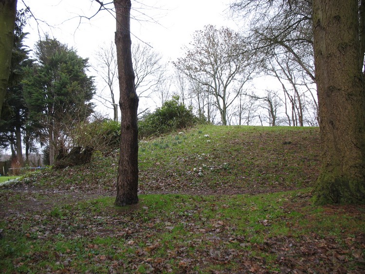 View from the west revealing that northern part of the bowl barrow is partly missing (photo taken on February 2011).