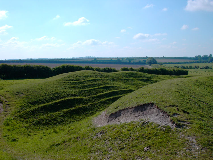 With fine banks and ditches, Warham Camp is very well preserved and forms perfect circles.