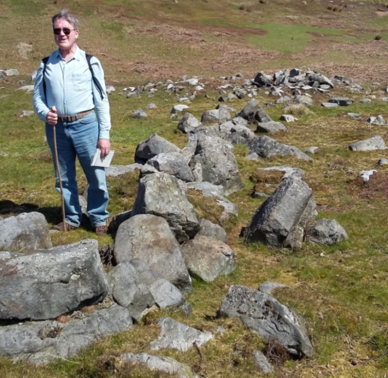 Linear walling clear here, with Ian Potts for scale.