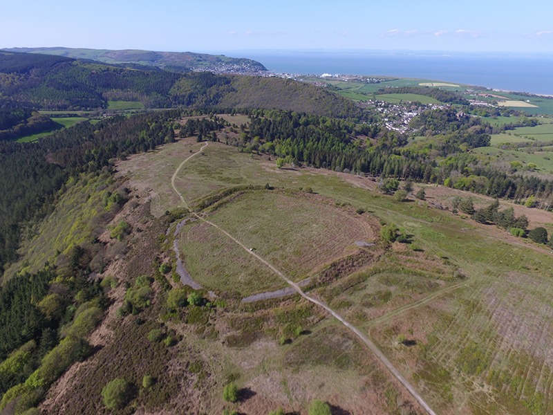 Bat's Castle from the air, looking west