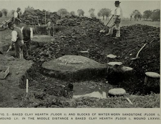 Old photo from the original excavations, from 