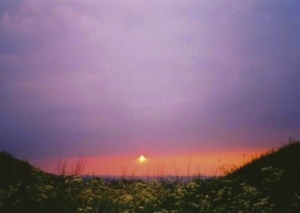 A very strange coloured north sea sunset at Bully Hills.