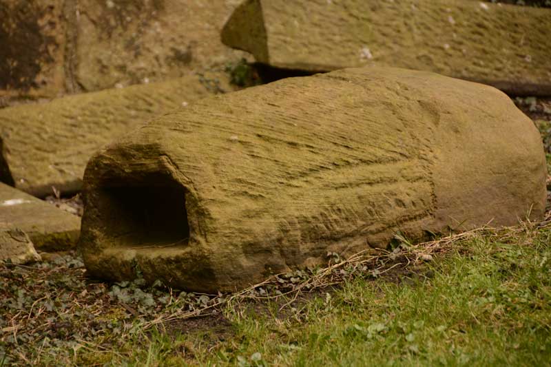 We were told this was also part of an Anglo Saxon cross shaft, stored with other architectural pieces in the exterior north west corner of the church.