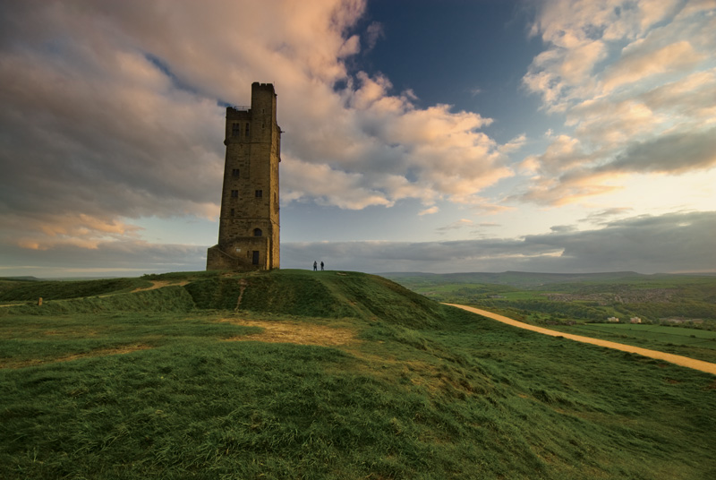 Victoria Tower, Castle Hill at sunset.