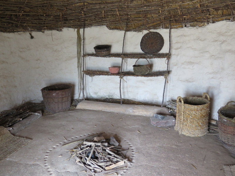 Interior of a hut that would have been found at  Durrington Walls 2500BC.  April 2015 