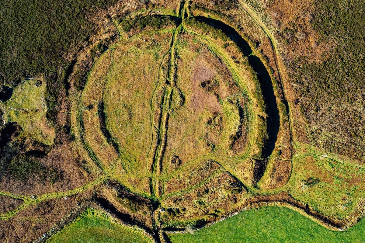 A wonderful Aerial view of the cleared fort by The Cornish Heritage Trust