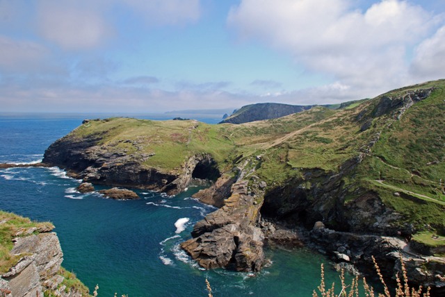Wider view of the coast as seen from Tintagel.