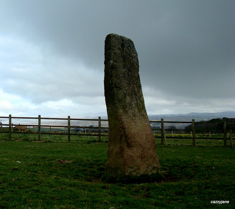 Beersheeba Menhir.  A 10ft stone with wonderful views all around.  March 2011