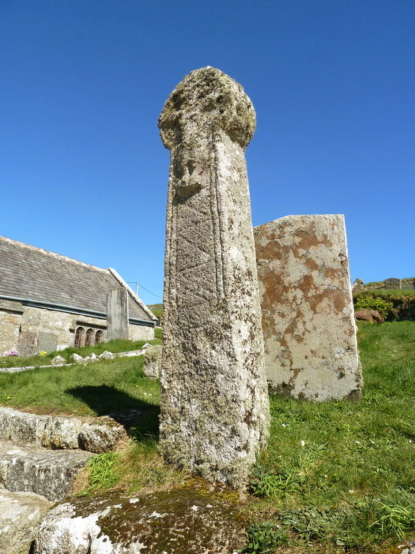 The large Churchyard Cross at St Levan.