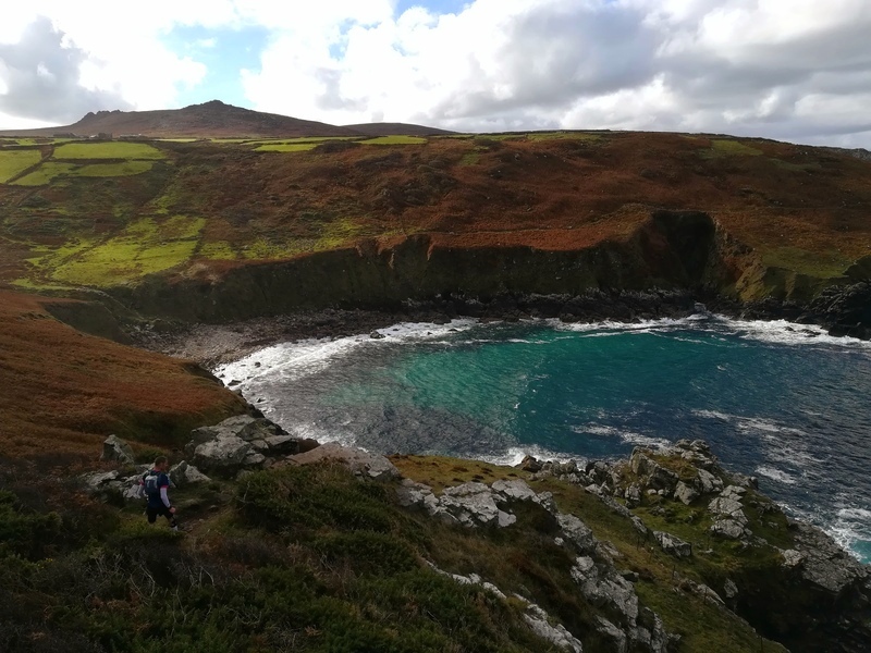 Carn Galver dominating the scene and overlooking the lovely Porthmeor Cove