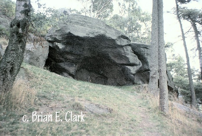 The Hermits Cave at Robin Hood's Stride near Nine Stone Close Stones Circle.