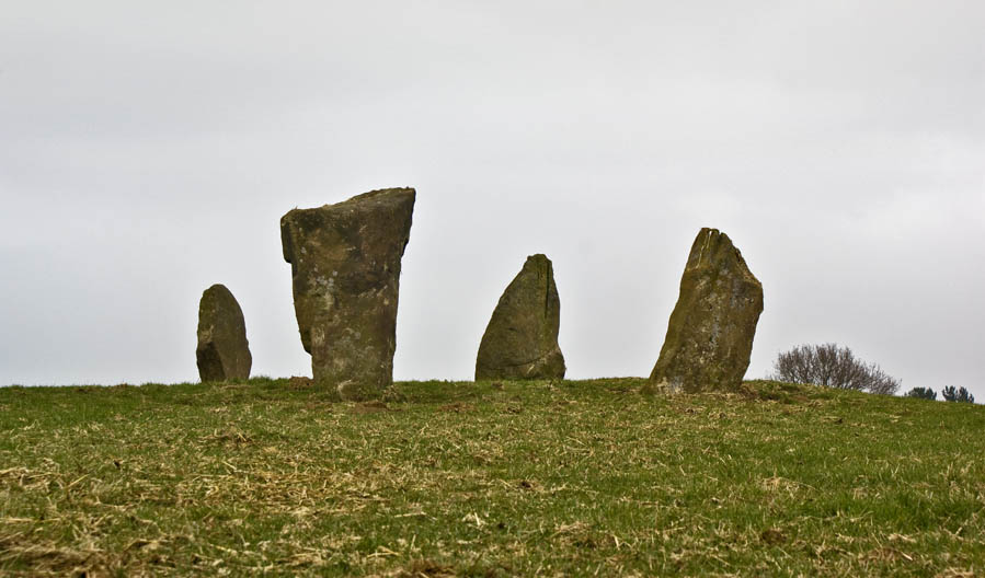 A view, looking north, of Nine Ladies Close stone circle near Birchover.
Taken on 03 March 2011.