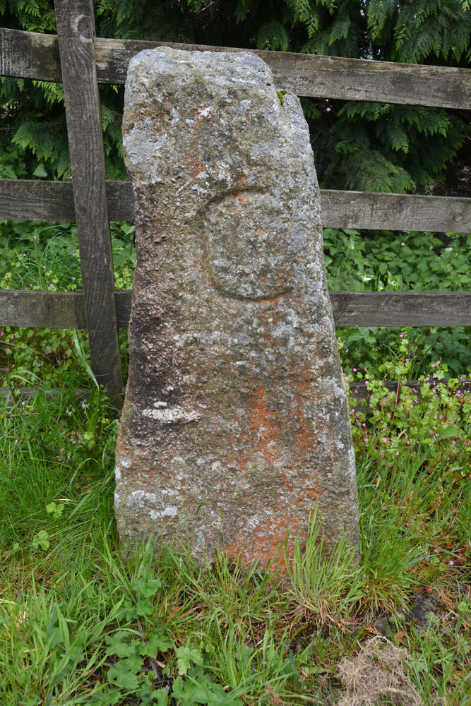 Close up of the western face of this waymarker, with its incised C for Chagford.