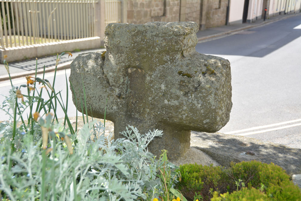 The western face of the cross head, with its rectangular shaped recess. F H Starkey says he disagrees with opinions that the cross head has been displayed upside down. Given the socket hole at the top of the cross head and the collar, I disagree with Starkey, but could very well be wrong!