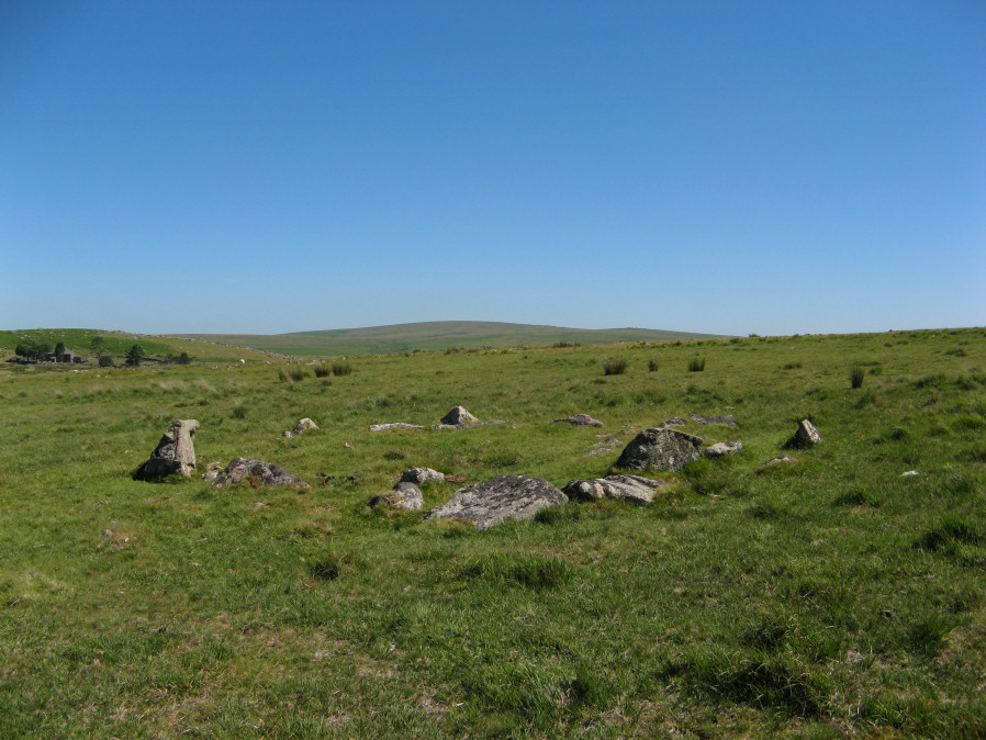 The Ditsworthy Circle Ring Setting Cairn and Cist. Photograph taken 23rd June 2017. From Prehistoric Dartmoor Walks, Site 441.