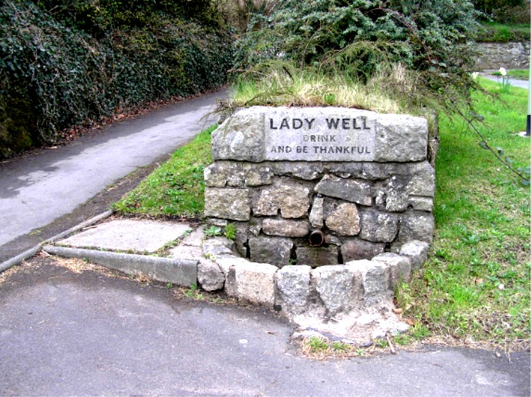 The Lady Well invites visitors to 'Drink and be thankful.'
