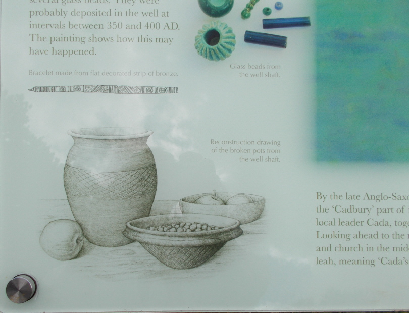 Another illustration showing items found in the well shaft.