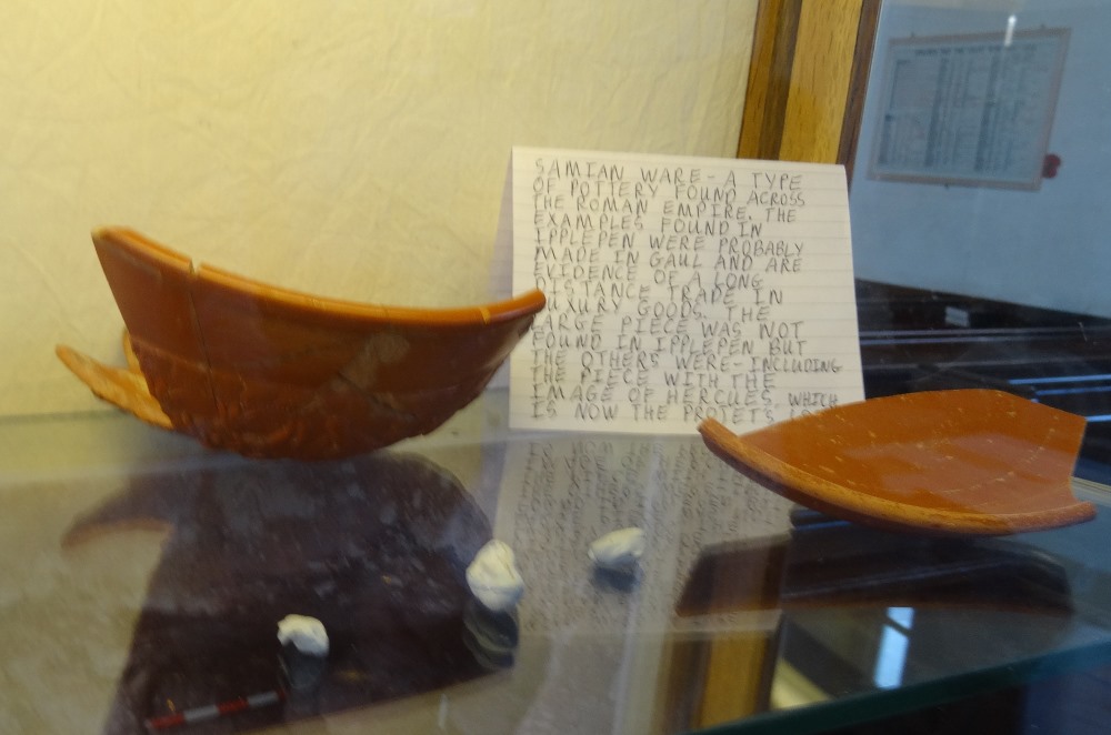 Samian Ware, some of which was found here in Ipplepen.