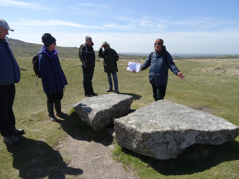 Sandy G led our visit to Merrivale on 14th May, 2019.
He arranged the weather last June (winks), but forgot to mention the wind strength, which was very strong!