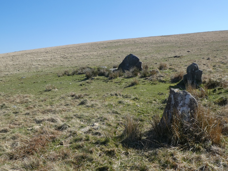 There are also a couple of standing stones forming part of the same arc, indicating a diameter of about 25 metres. 