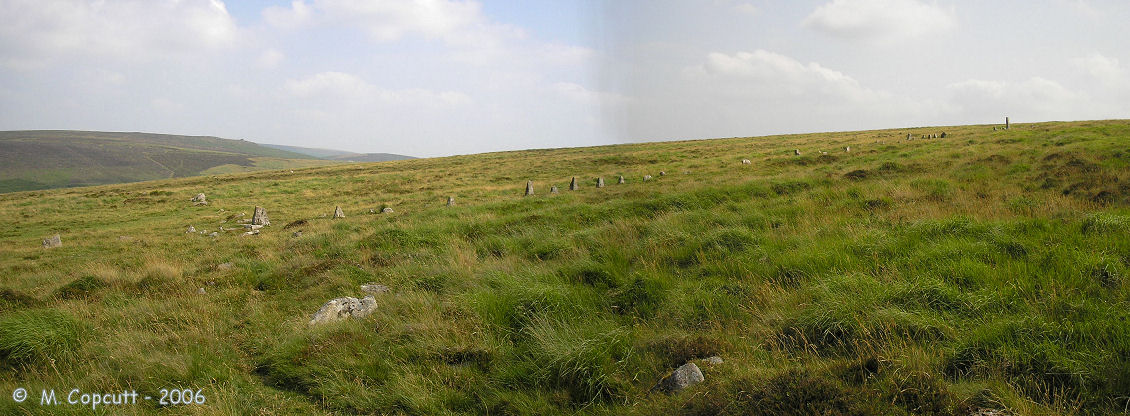 The top half of the lovely Hurston Ridge double stone row. 

Viewed here looking towards the southeast. 
