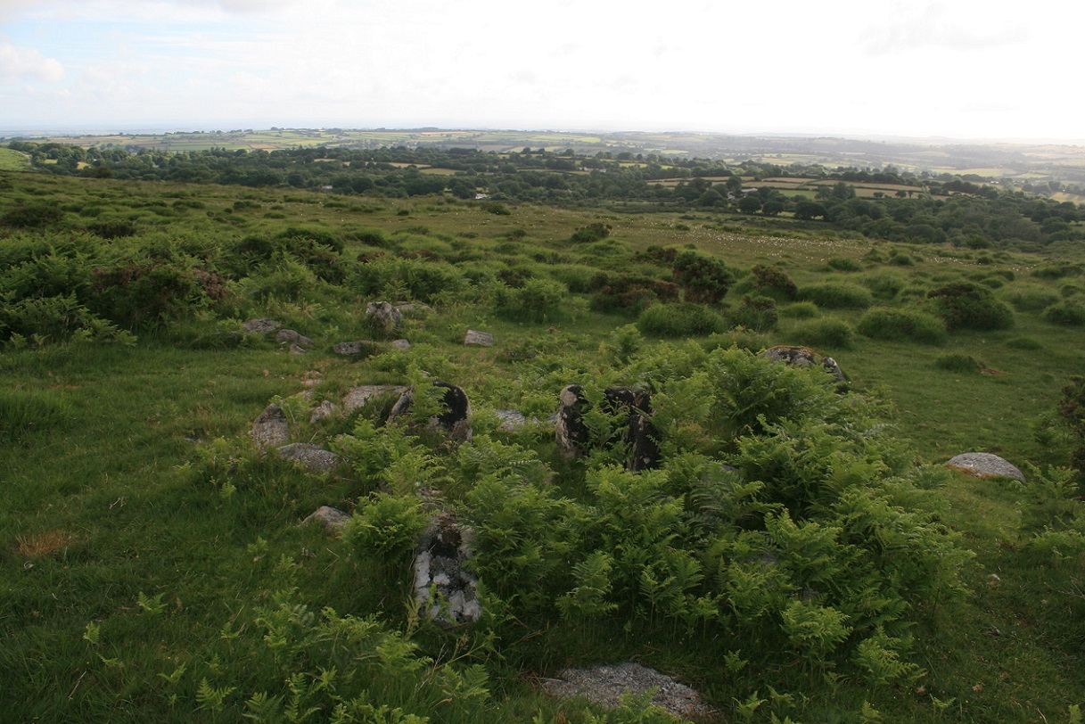 Looking over the chamber to the eastern edge of Dartmoor