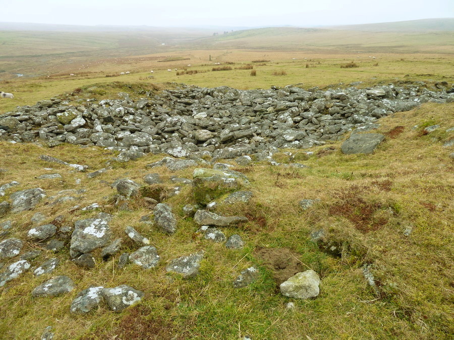 The top of cairn 18. Looking down over the rows.
