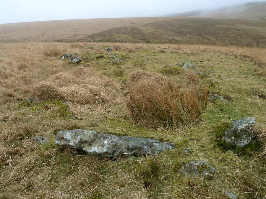 Deadman's Bottom Cists, The Western enclosure/cairn circle, This enclosure has large stones.