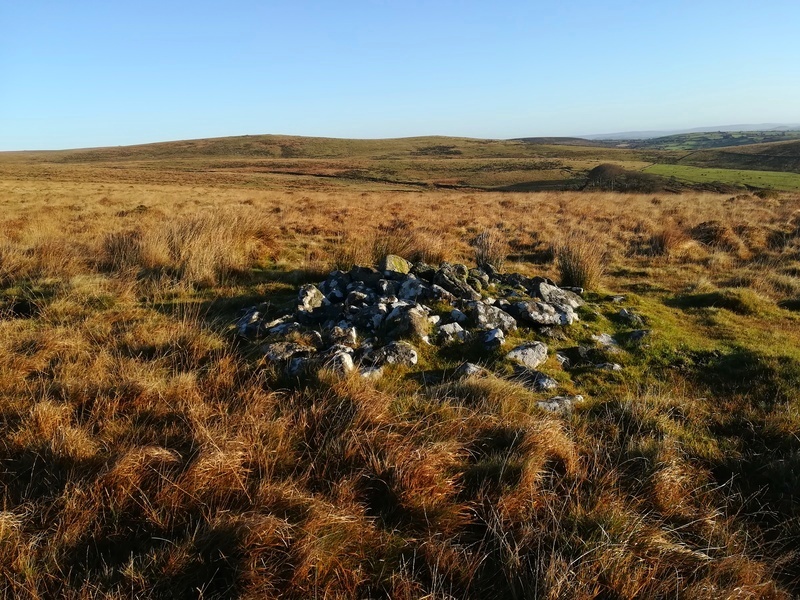 Glasscombe Corner Stone Row, Cairn found to the West of the Southern end of the row