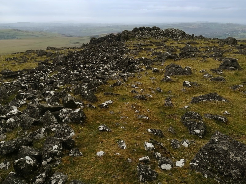 The Southern part of the Fort looking West towards the summit Cairn