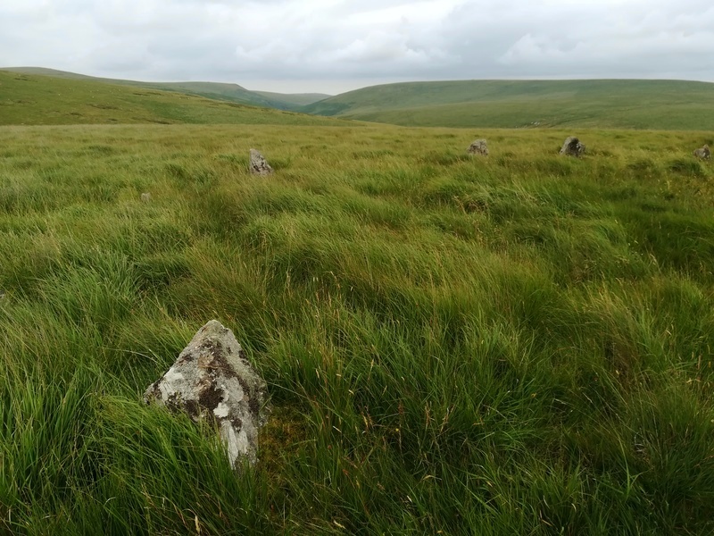Stall Moor Stone Circle (Kiss-in-a-Ring) looking South
