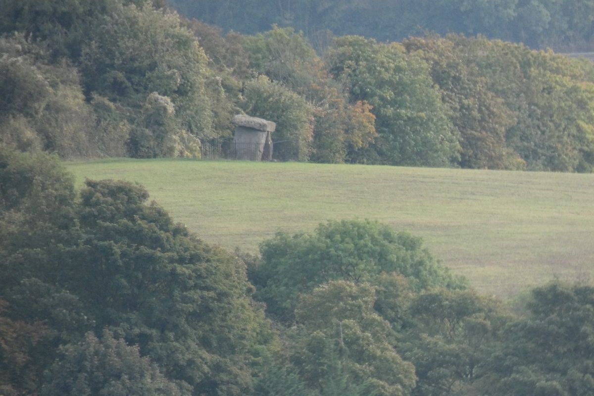 Distant view of Kit's Coty from the ridge car park. Oct 2019