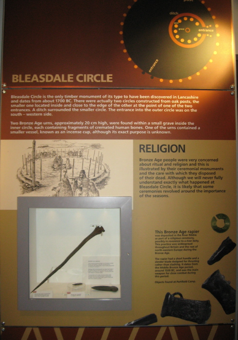 An information board on Bleasdale, seen recently in Ribchester Museum.